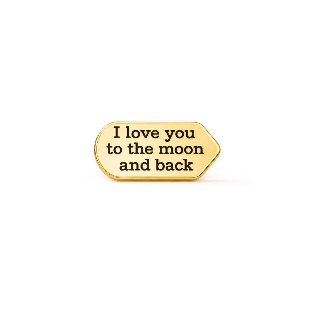 Charm - "I Love You to the Moon and Back" Dourado