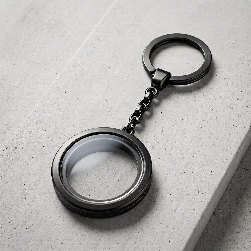 Chaveiro Medalhão Preto