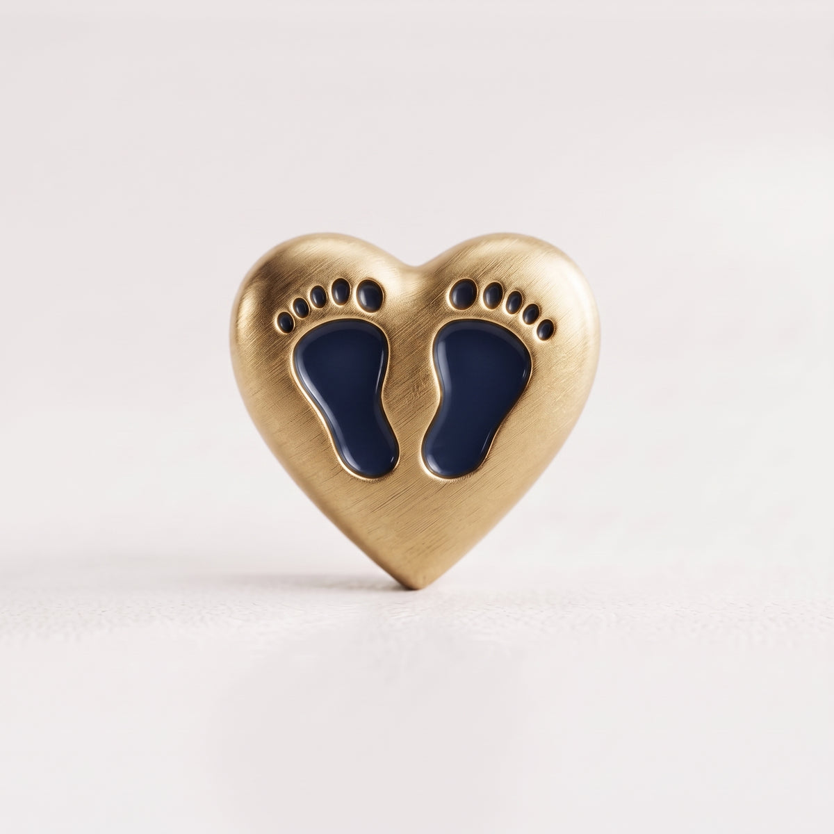 Charm - Coração Com Pezinhos de Bebé Azul