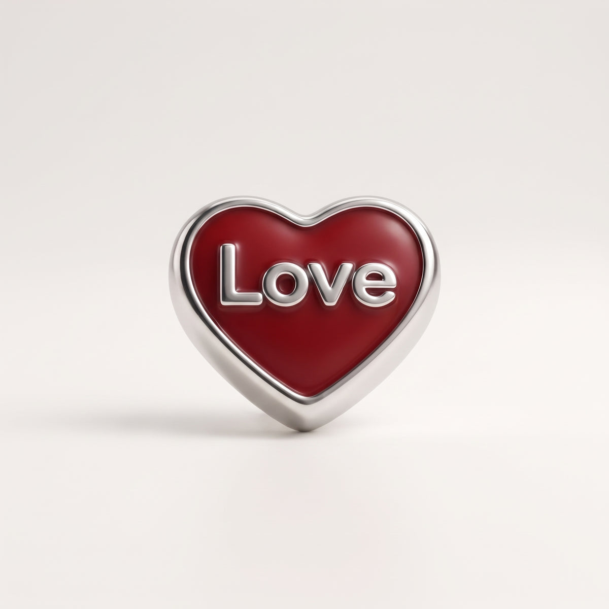 Charm - Coração Love Vermelho