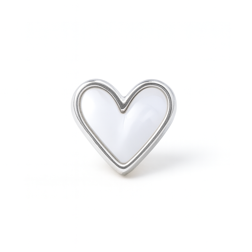 charm - corazón plata