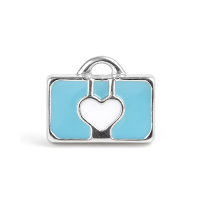 Charm - Maleta azul con corazón