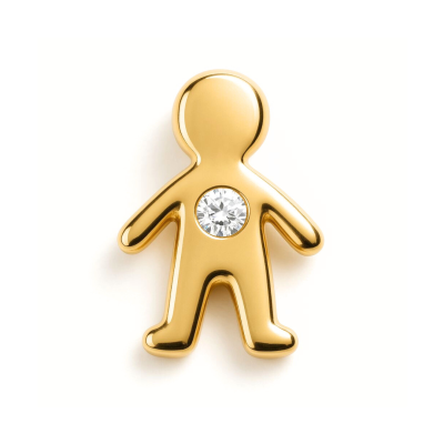 Charm - Menino c/cristal Dourado
