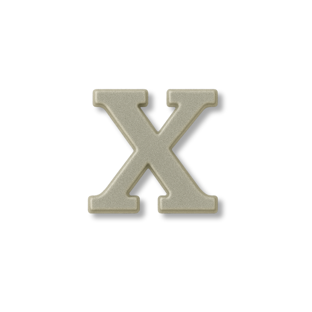 Charm - letras PLATA LISAS