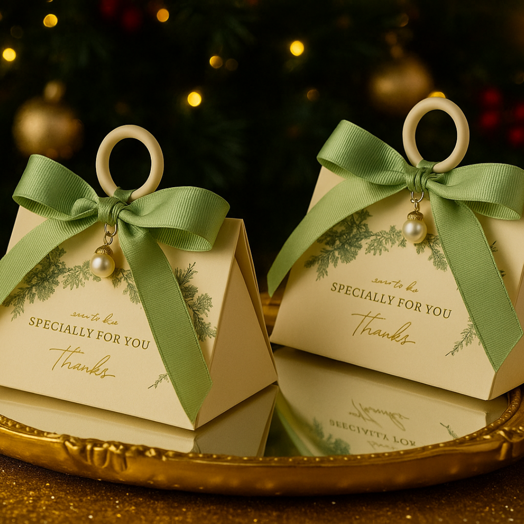 Embrulho Oferta Olívia Natal - Bege