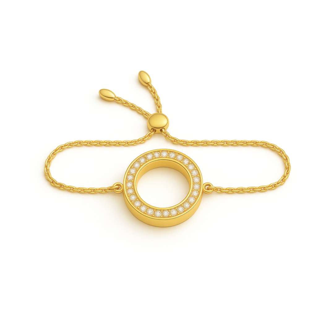 Pulseira Dourada C/brilho