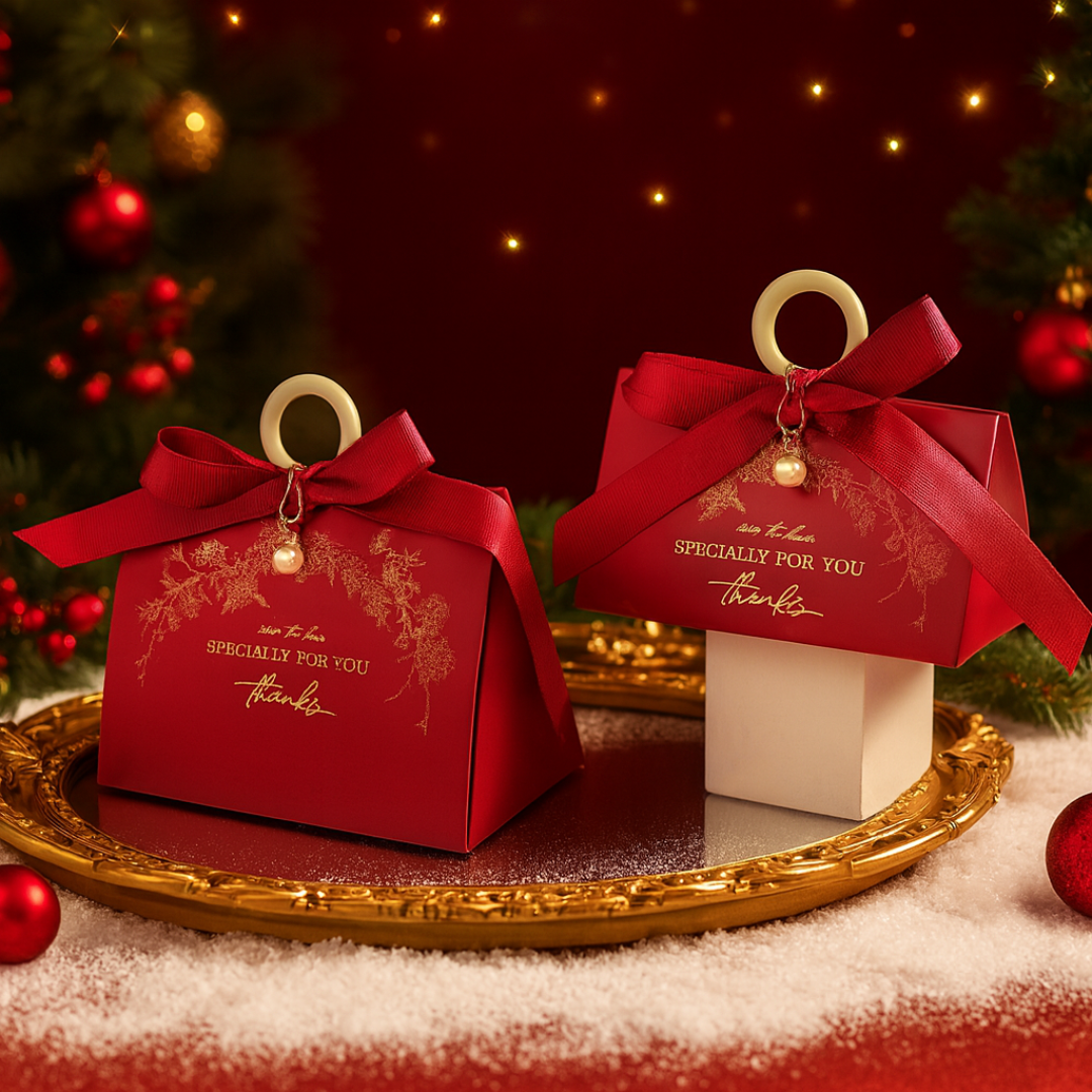 Embrulho Oferta Olívia Natal - Vermelho