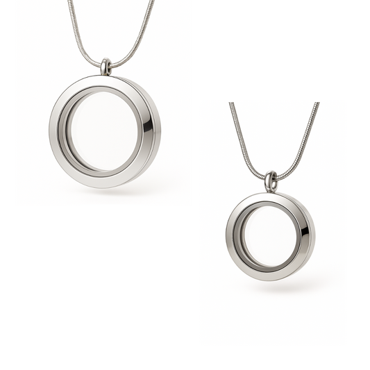 COMBO - Medallón Grande Plata + Medallón Pequeño Plata