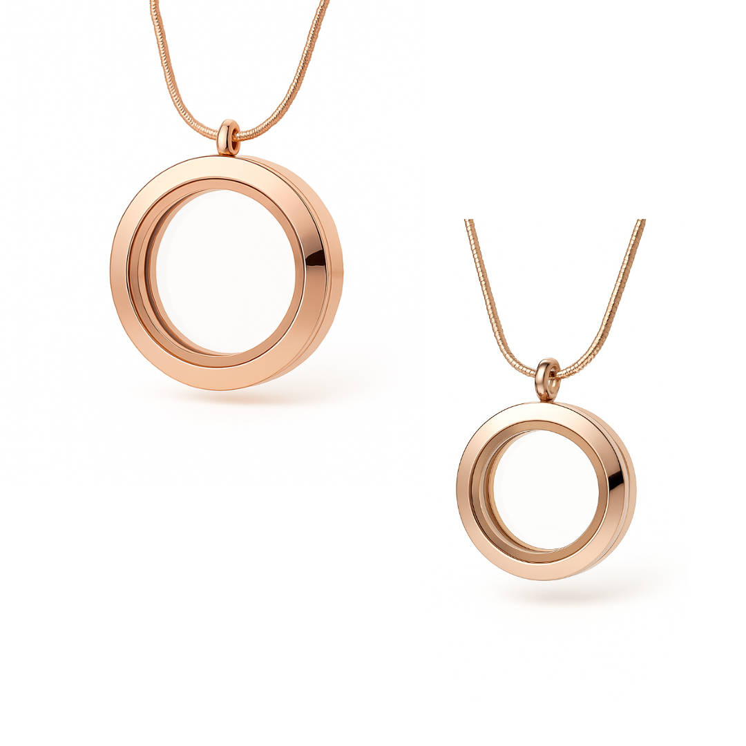 COMBO - Medalhão Grande Rosé + Medalhão Pequeno Rosé