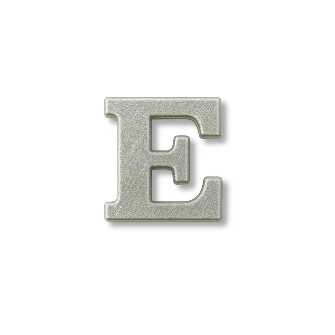 Charm - letras PLATA LISAS