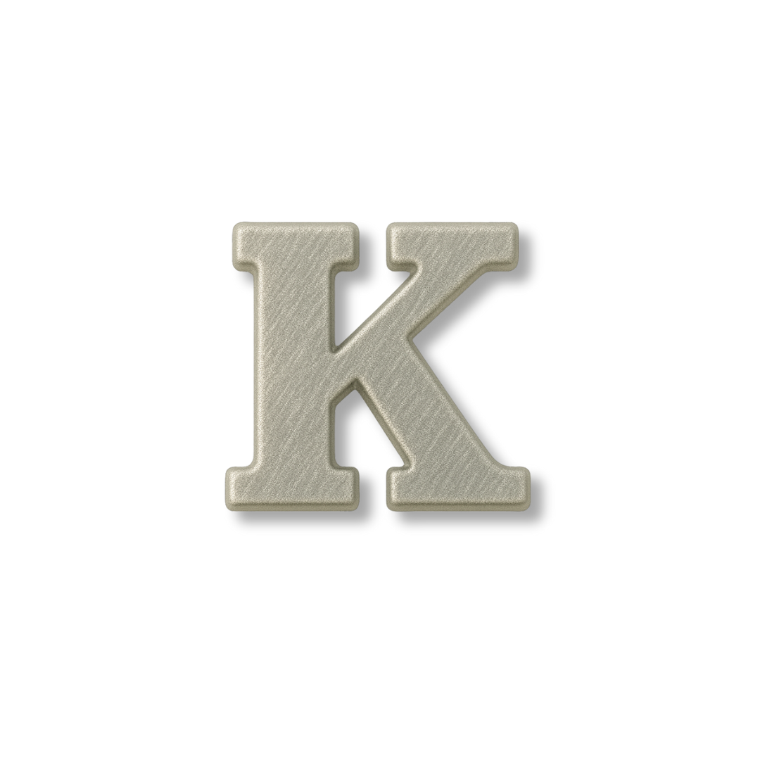 Charm - letras PLATA LISAS