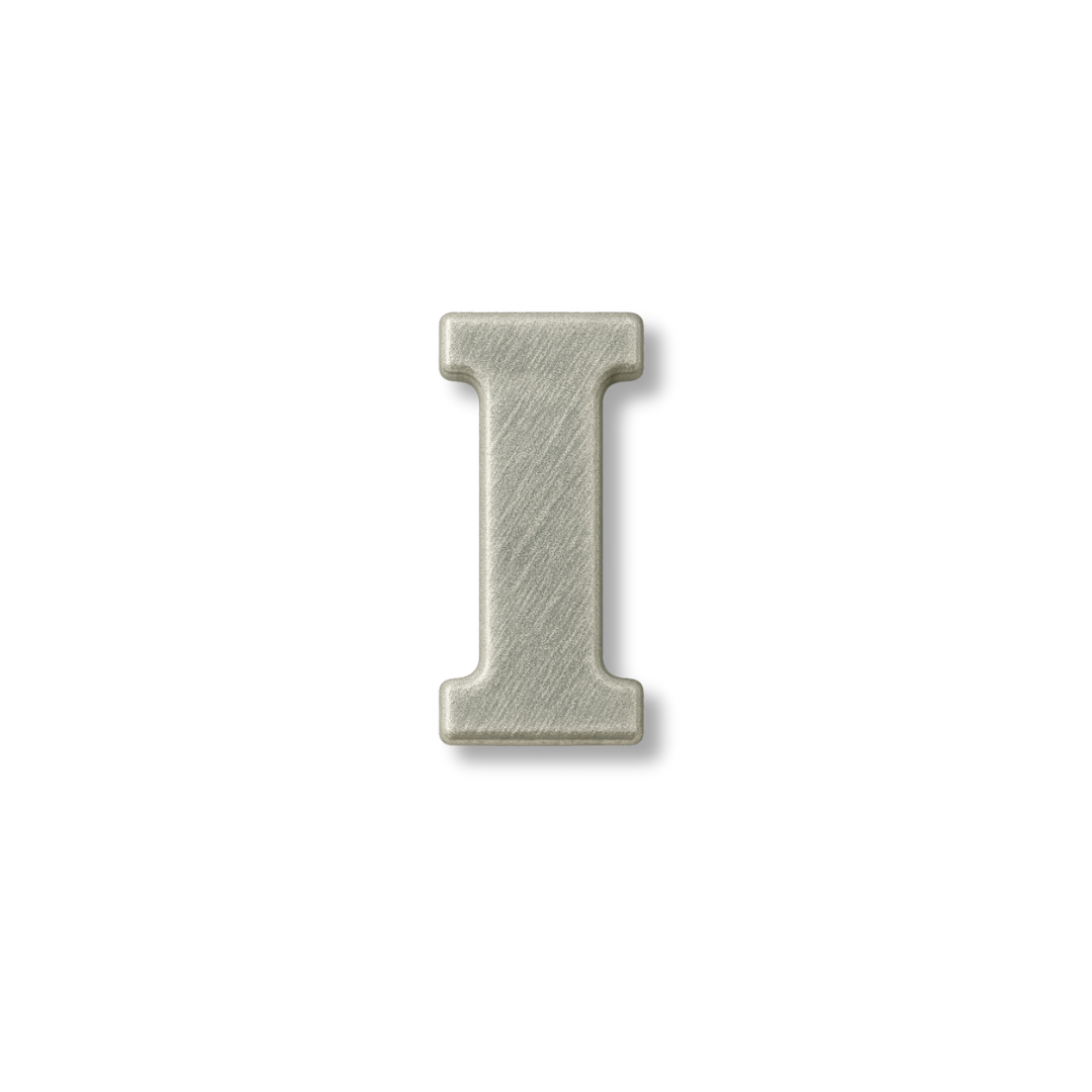 Charm - letras PLATA LISAS