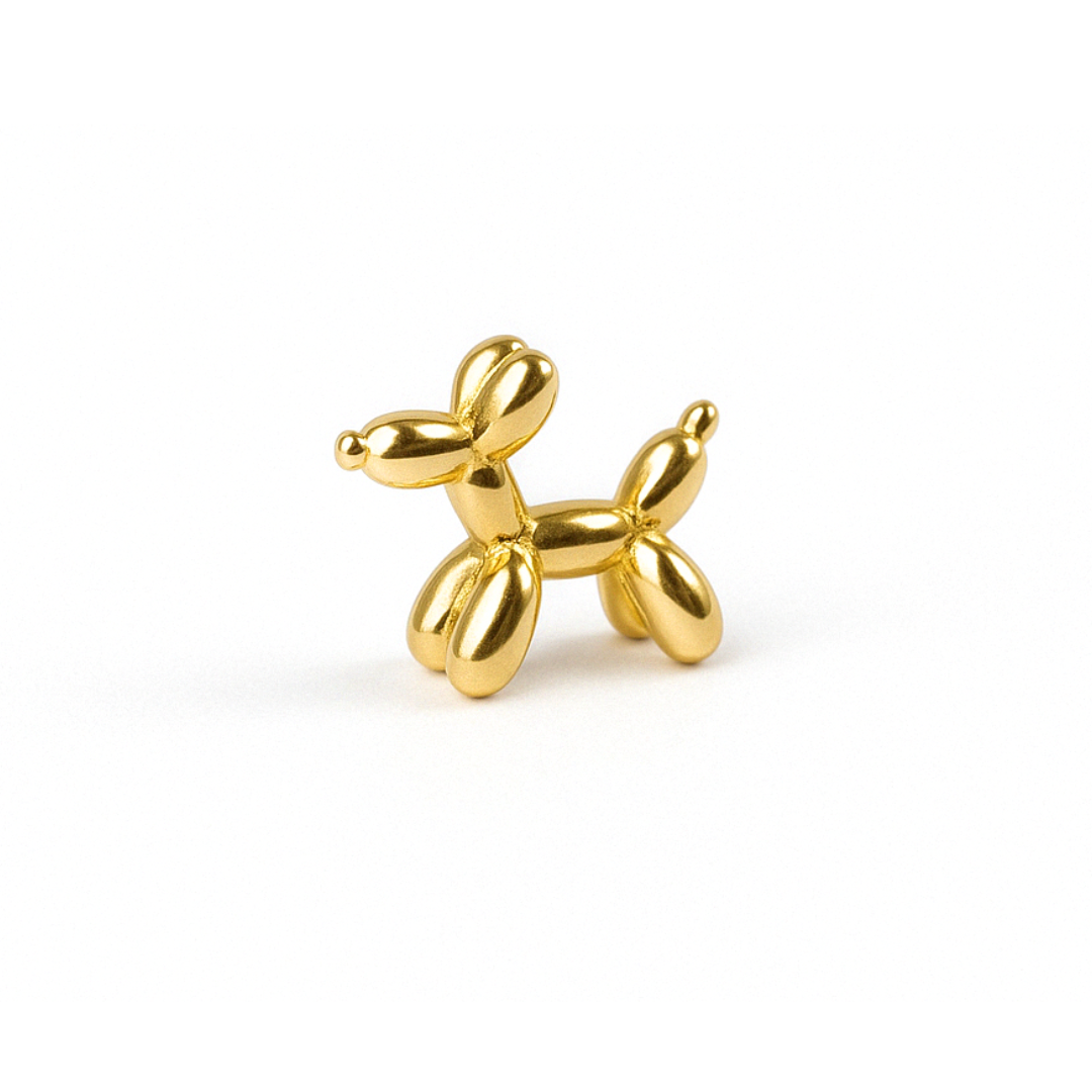 Charm - balão em formato de cão dourado