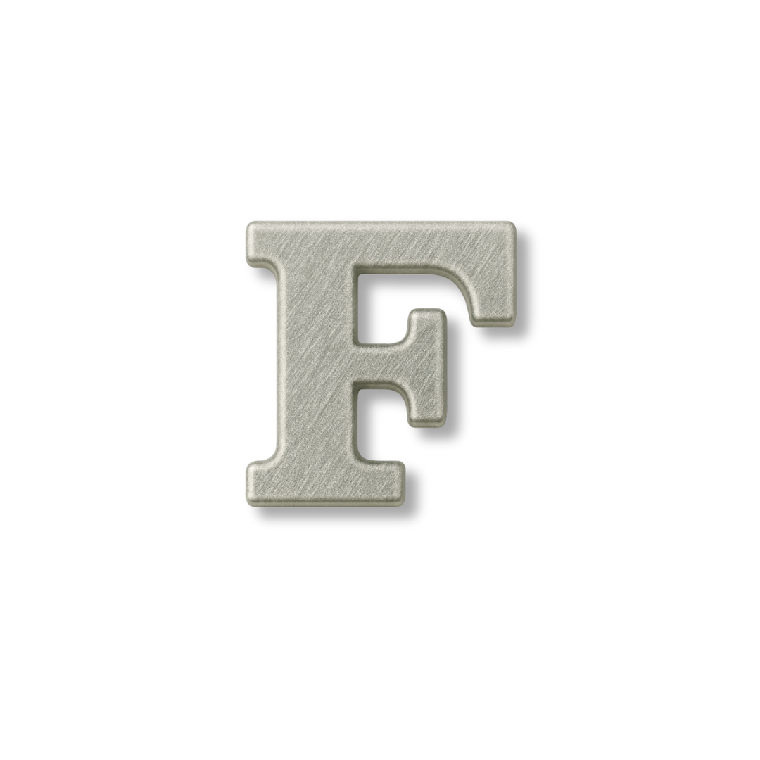 Charm - letras PLATA LISAS