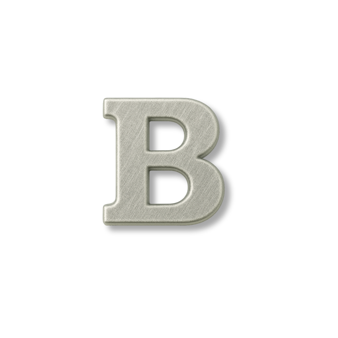 Charm - letras PLATA LISAS