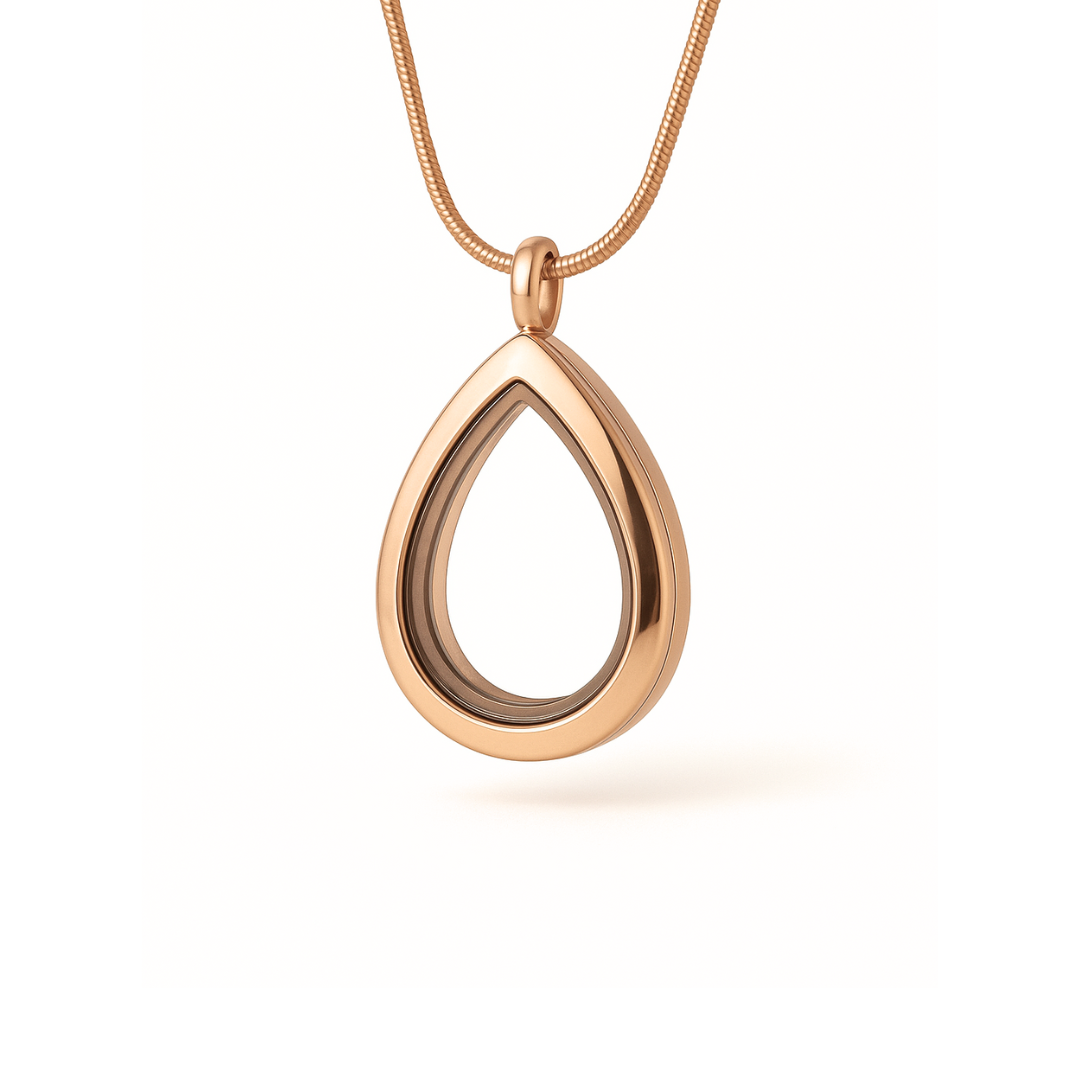 Medalhão Rosé Gota + Fio Rosé