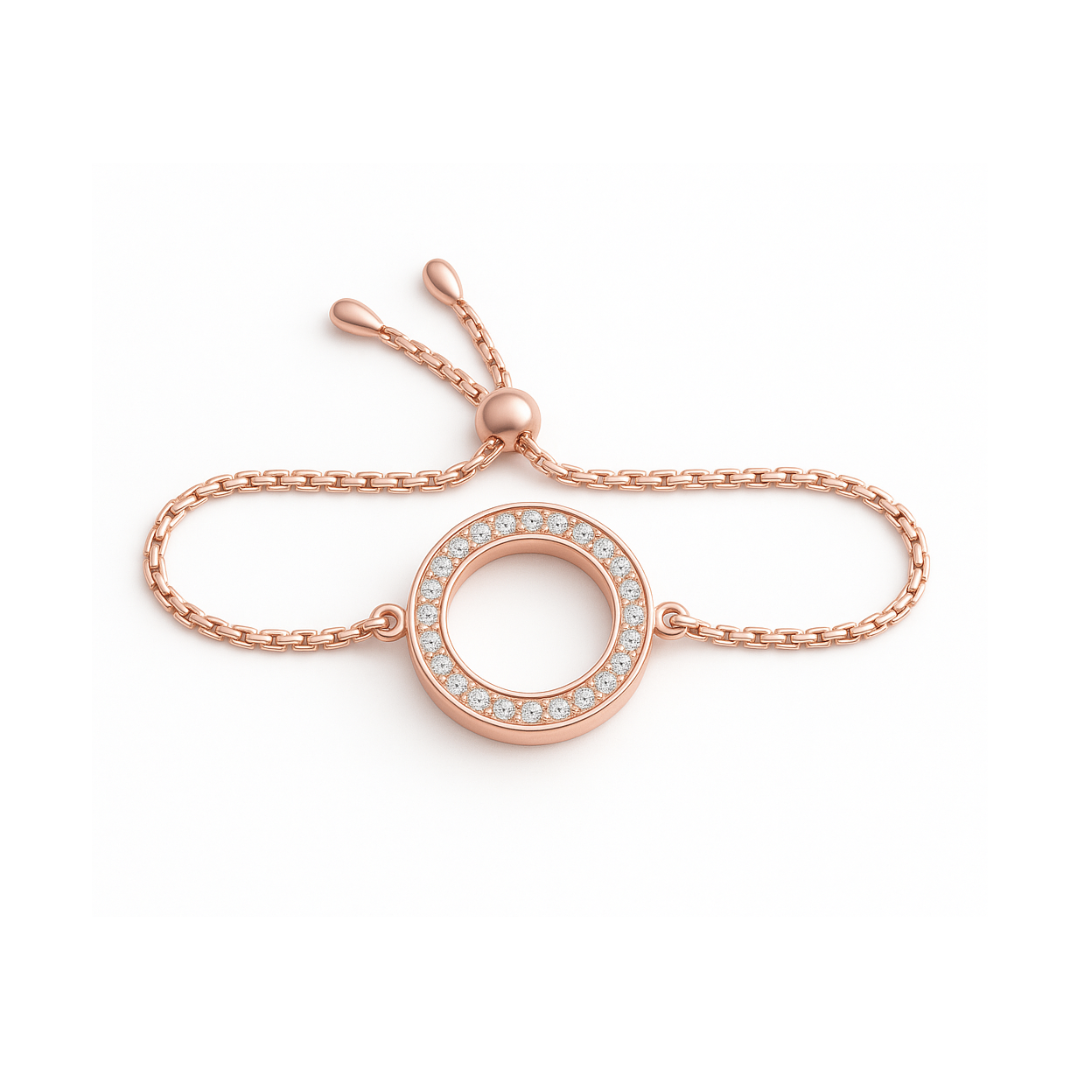 Pulseira Rosé C/brilho