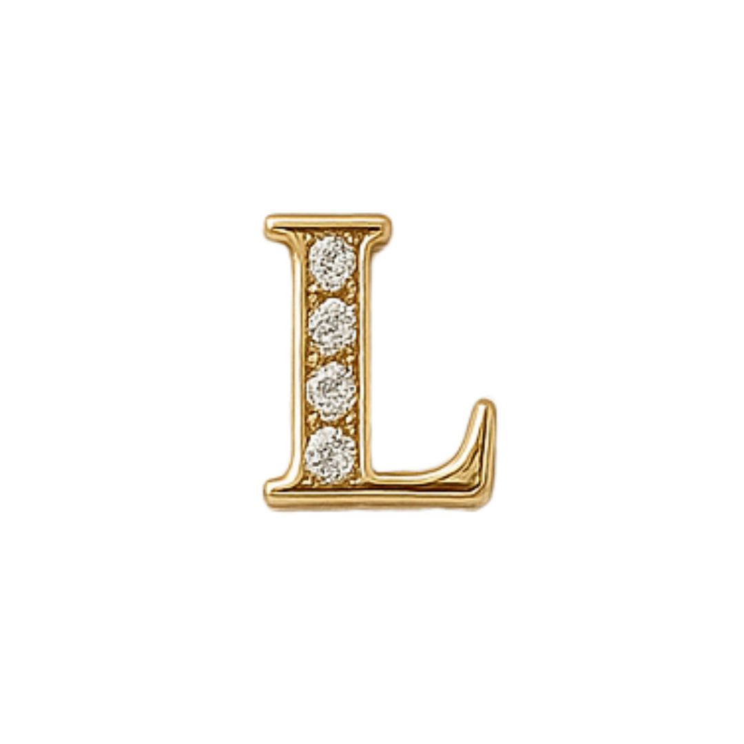 Charm - Letras Douradas c/brilho