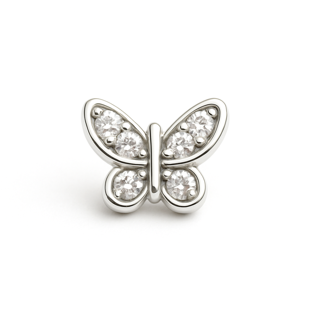 Charm - Borboleta Prata