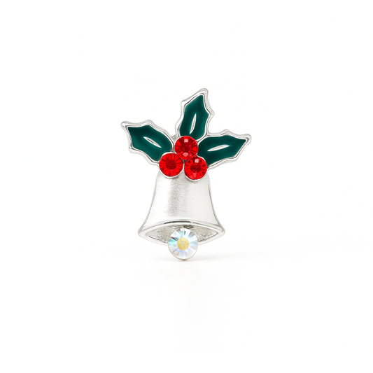 Dije - Campana Plata con acebo