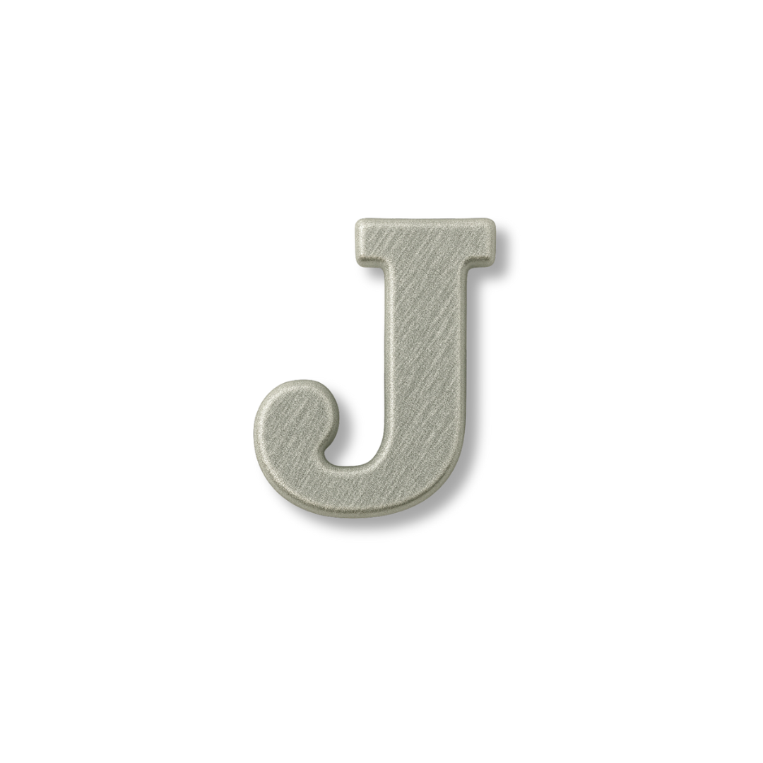 Charm - letras PLATA LISAS