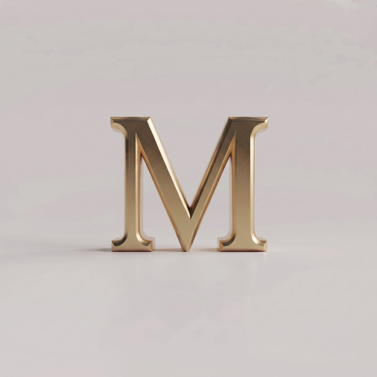 Charms - letras douradas lisas