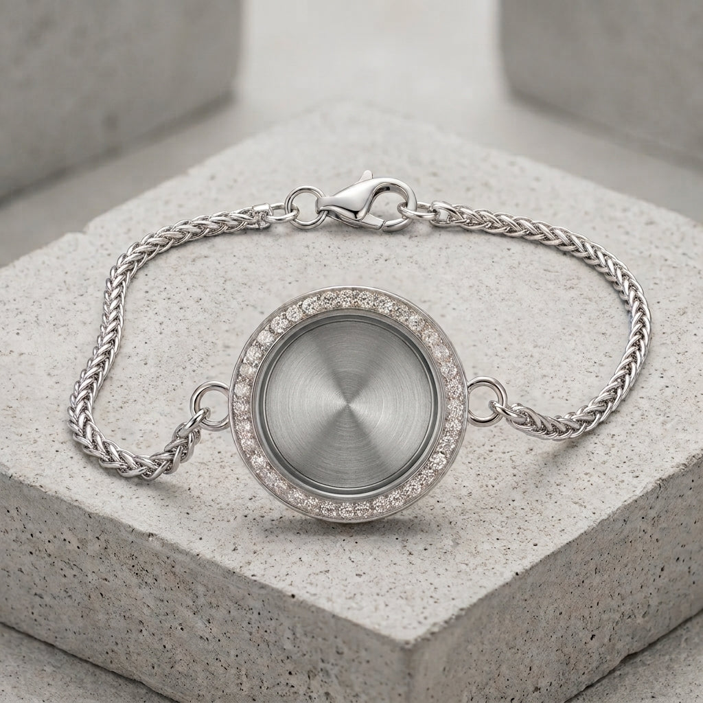 Pulsera Plata c\brillo