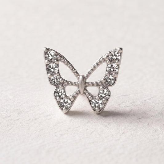 charm - borboleta prata