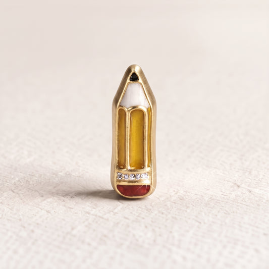 Charm - Golden pencil