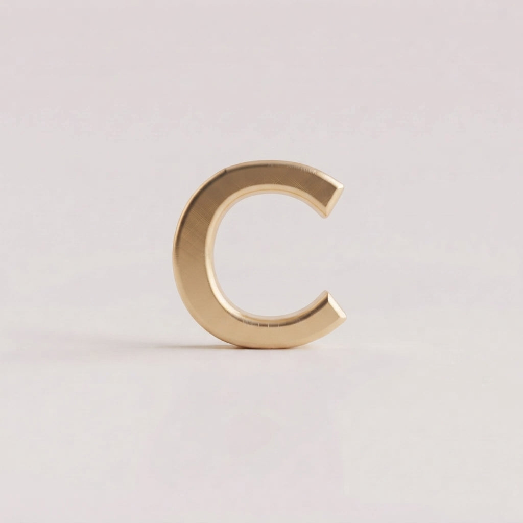 Charms - letras douradas lisas