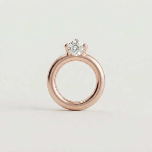 charm - alianza c/diamante rosa