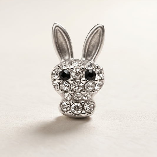charm - silver rabbit