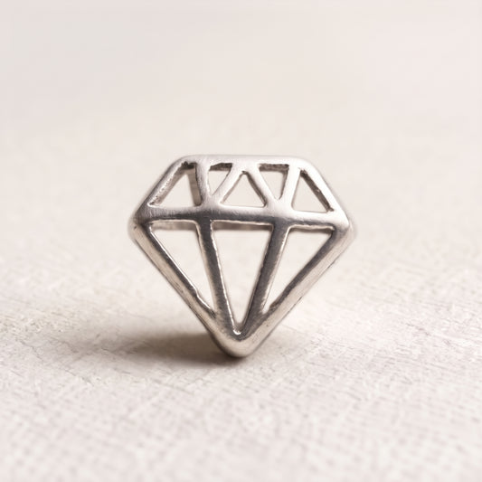 charm - silver diamond