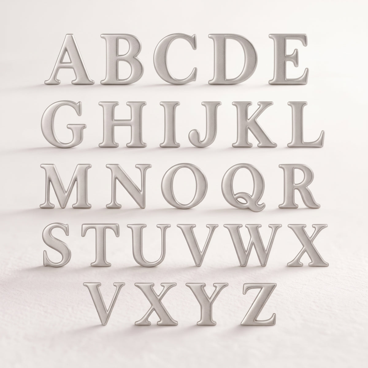 Charm - letras PRATA LISAS