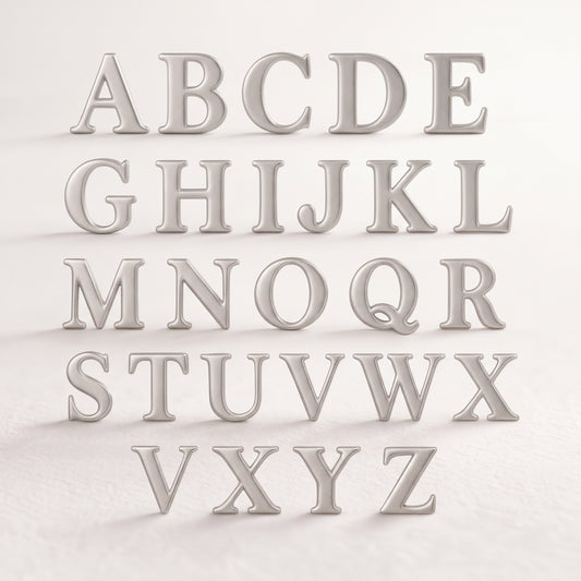 Charm - letras PRATA LISAS