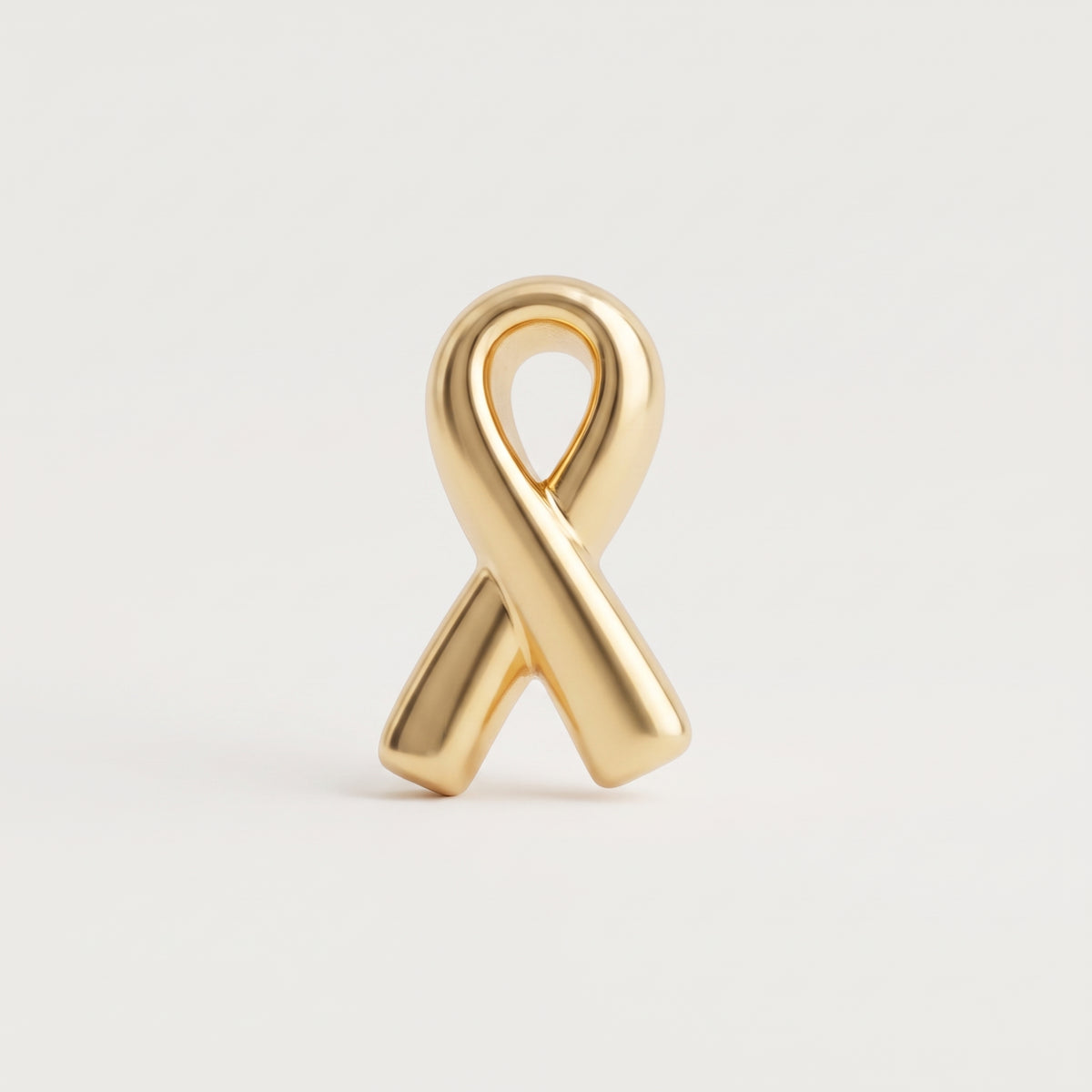 Charm - Laço da Conscientização dourado
