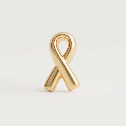 Charm - Laço da Conscientização dourado