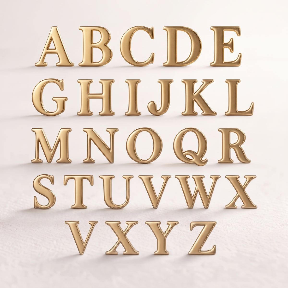 Charms - letras douradas lisas