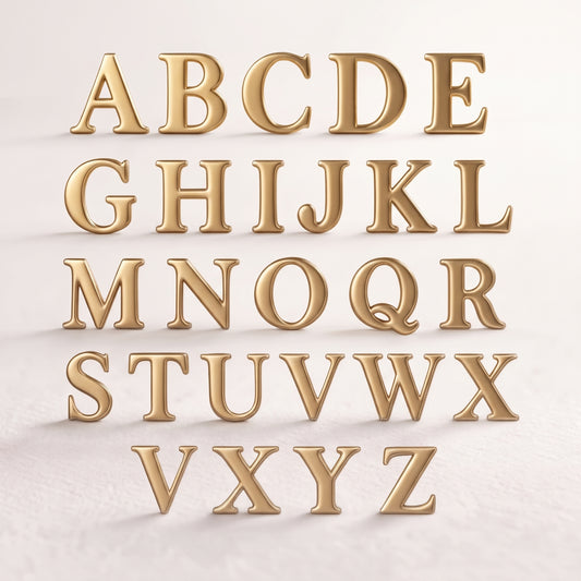 Charms - letras douradas lisas