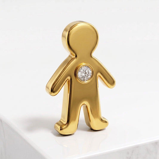 Charm - Menino c/cristal Dourado