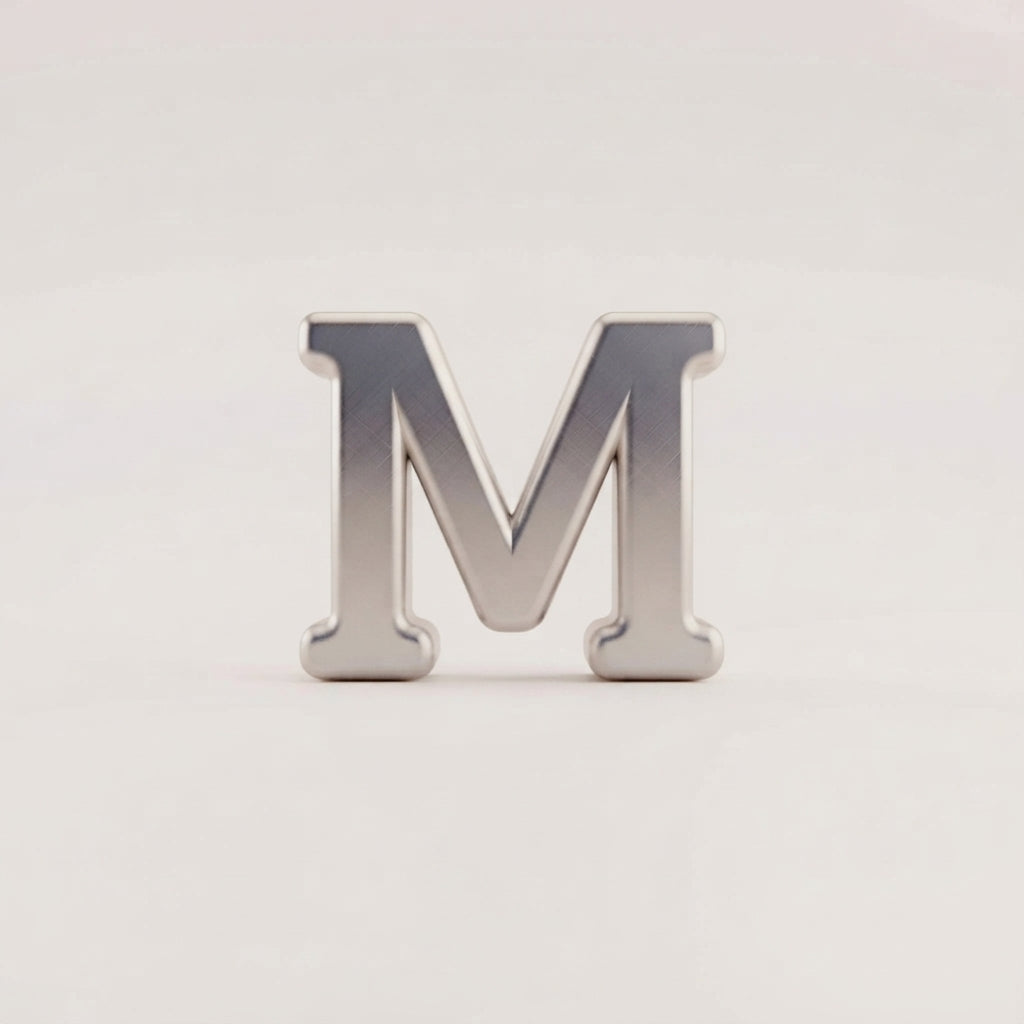 Charm - lettres ARGENT LISSES