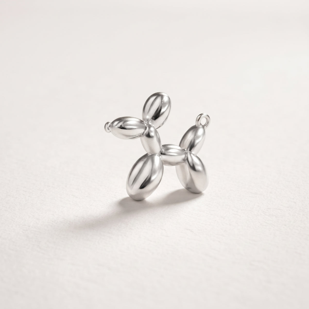 Charm - Silver dog balloon