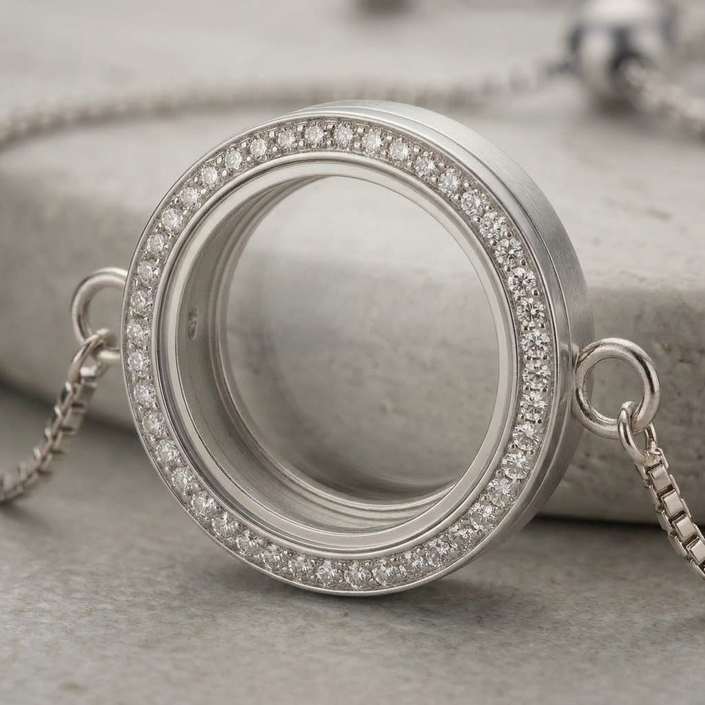 Pulseira Prata c\brilho