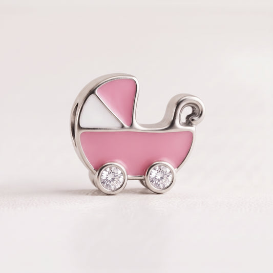 Charm - Carrinho de bebé rosa