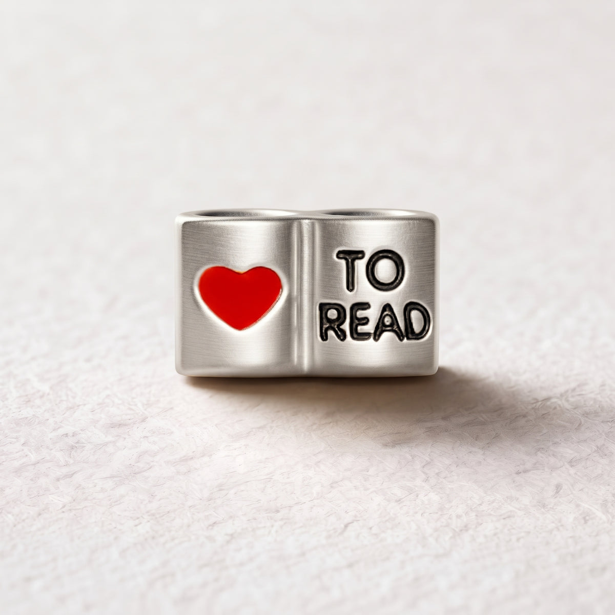 Charm - libro abierto plata