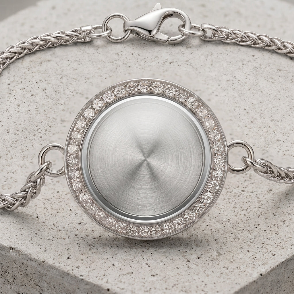 Pulsera Plata c\brillo