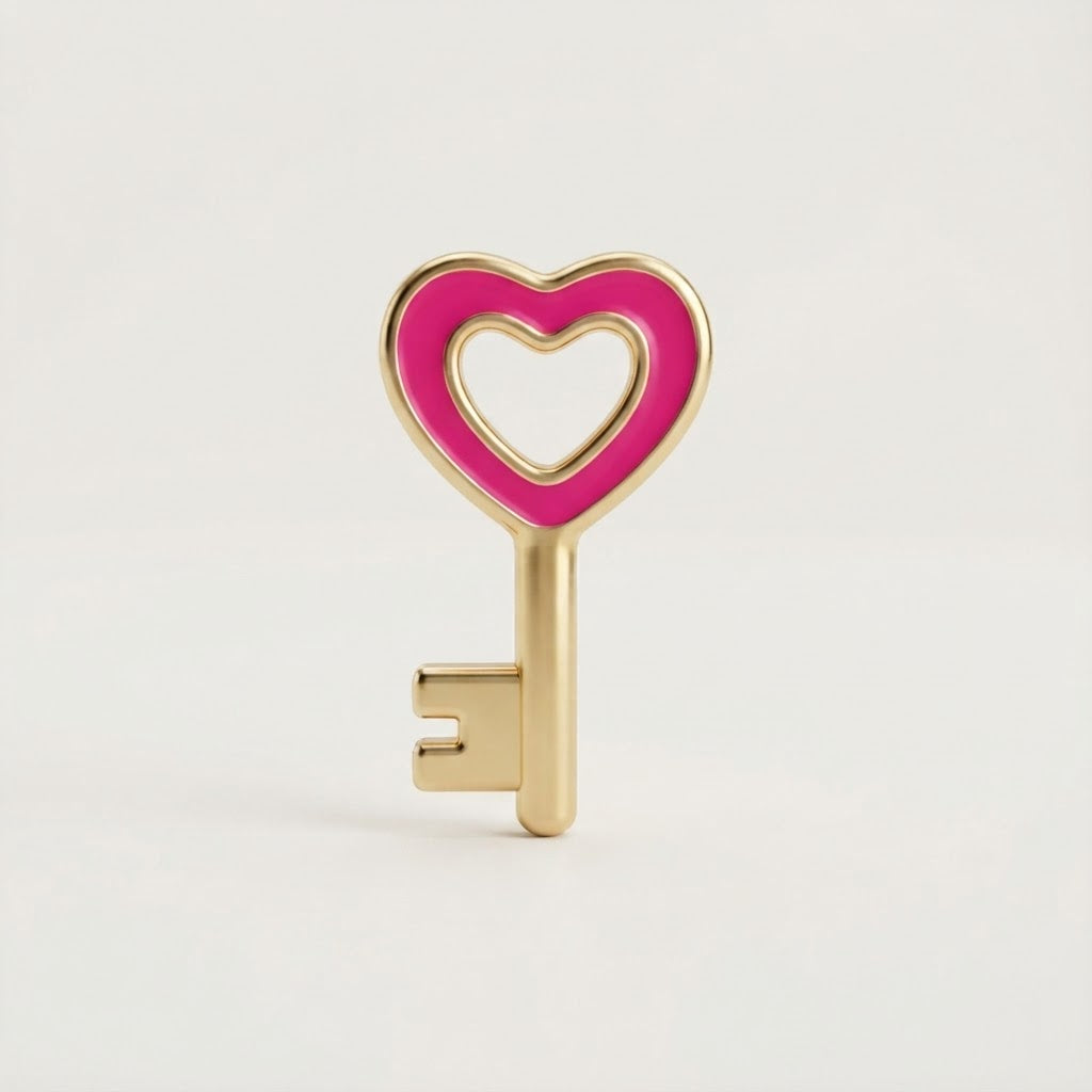 charm - chave do amor dourada