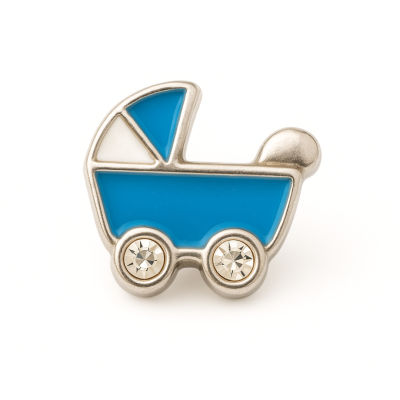 Charm - Carrinho de bebé azul