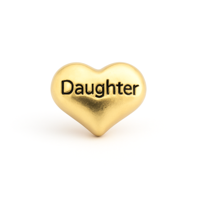 Charm - Coração "filha" Dourado