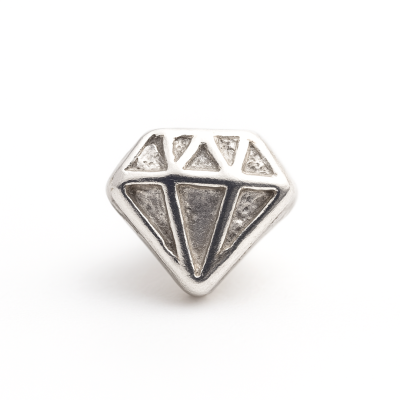 charm - diamante prata